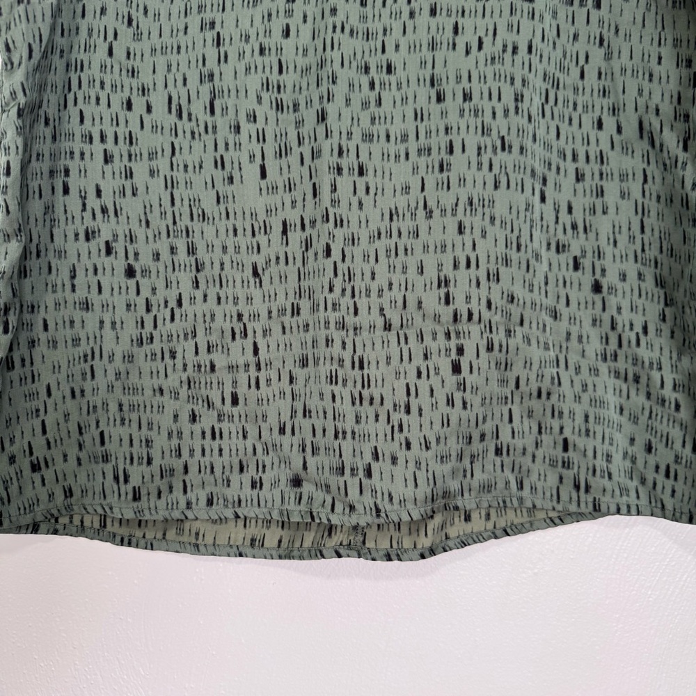 ❌Eileen Fisher Nori Silk Shell Top Women's Small Green Dash Organic Cotton Offic - Picture 3 of 9